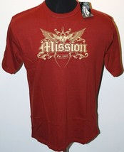 Mission Hockey Winger Graphic Logo Short Sleeve T-Shirt Brick Red variou... - $18.99