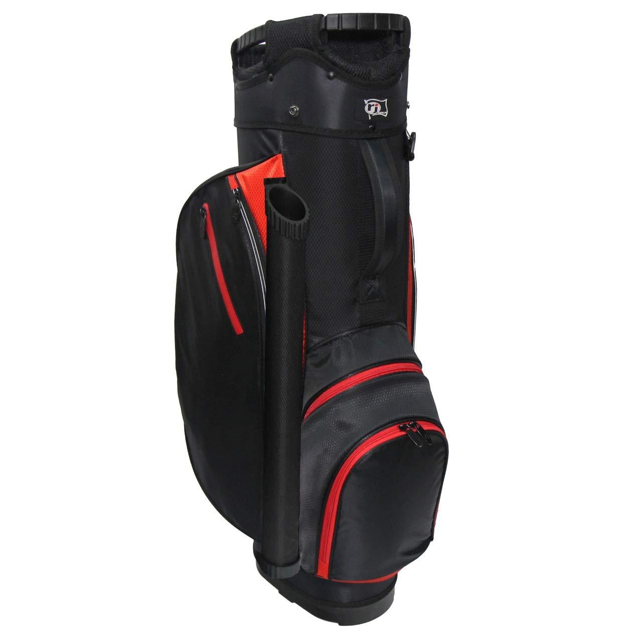 RJ Sports Basic Cart Bags, Red/Black , 9.5 Inches Golf Club Bags