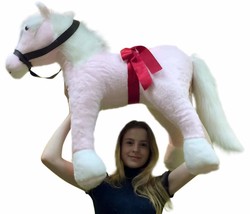 Giant Stuffed Pink Pony 3 feet tall wide stuffed Horse Made in USA - $177.50
