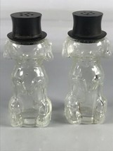 Begging Puppy Dog Perfume Cologne Bottles VTG Pair w Screw On Top Hats J... - $18.95