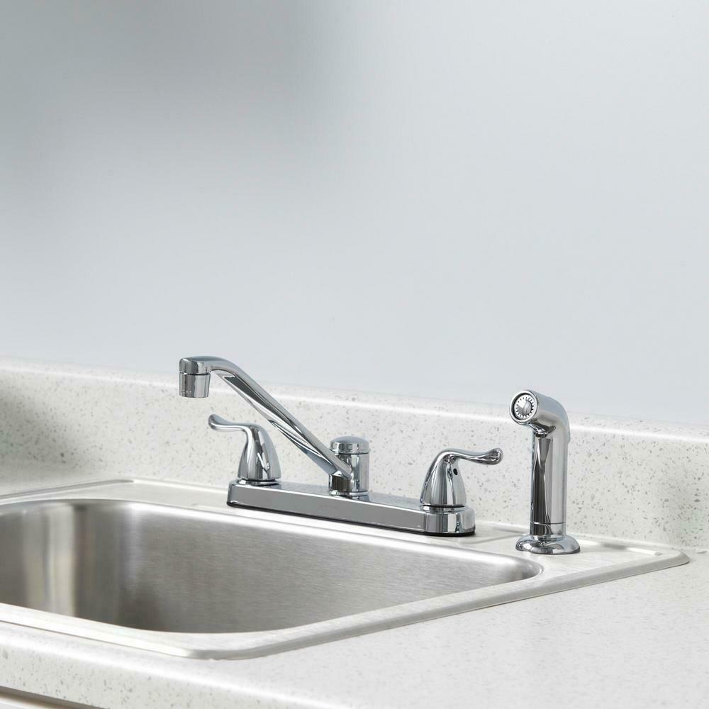 Glacier Bay Constructor 2Handle Standard Kitchen Faucet w/ Side