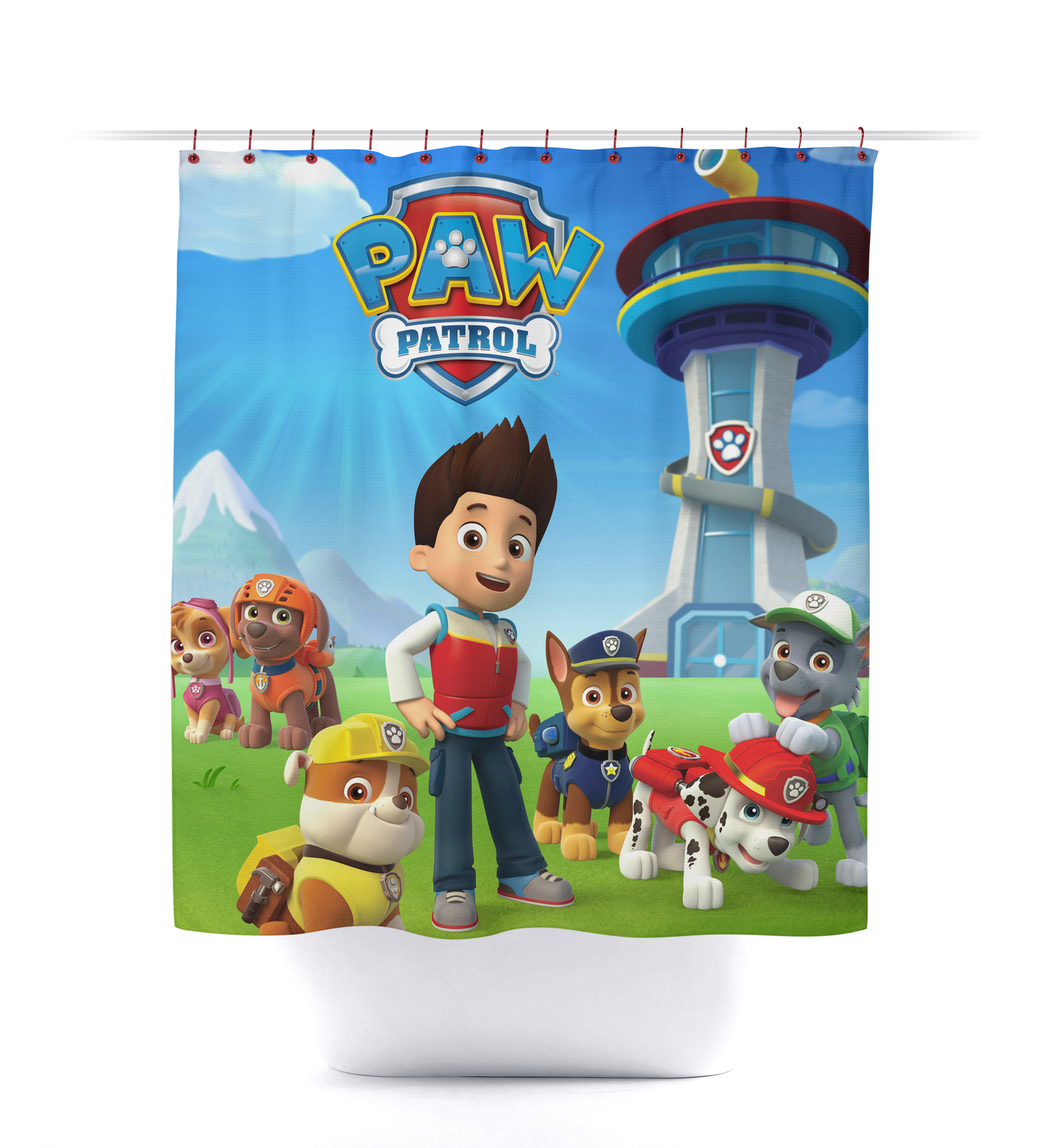 Paw Patrol Kids Bath Room Shower Curtain Set - Shower Curtains