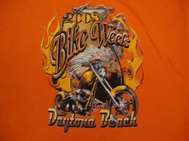 Daytona Beach Bike Week 2008 Biketoberfest 2007 Choppers Orange T Shirt XL - $18.80