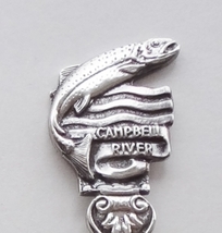 Collector Souvenir Spoon Canada BC Campbell River Salmon Fish Figural - $6.99