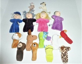 15 piece Finger Puppet Set Lot Animals People Royalty King Queen Zoo Jungle - $19.79