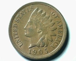 1905 INDIAN CENT PENNY CHOICE ABOUT UNCIRCULATED++ CH AU++ NICE ORIGINAL... - $28.00