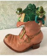 Vintage St Patricks Day Irish Green Shamrock Leprechaun Figurine Home De... - $49.99