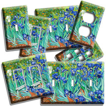 VINCENT VAN GOGH IRISES FLOWER GARDEN LIGHT SWITCH OUTLET PLATE ART STUD... - $10.00+