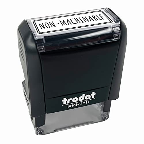 Non-Machinable Double Line Letter Mail Package Self-Inking Rubber Stamp Ink Stam