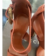 NIB 100% AUTH Gucci Lifford Bamboo Buckle Leather Sandals Sz 38 - $394.02