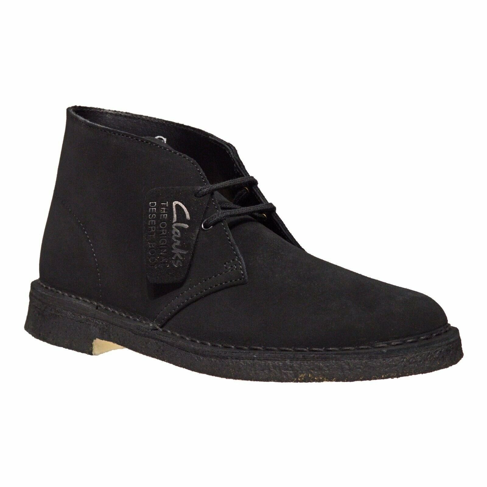 Clarks Originals Desert Boots Men's Black Suede 26138227 - Casual Shoes