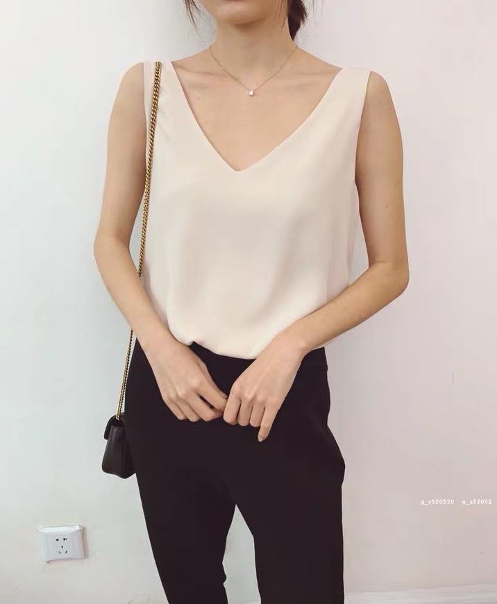 Women V Neck Sleeveless Chiffon Tank Tops Summer Chiffon Tanks Bridesmaid Blouse