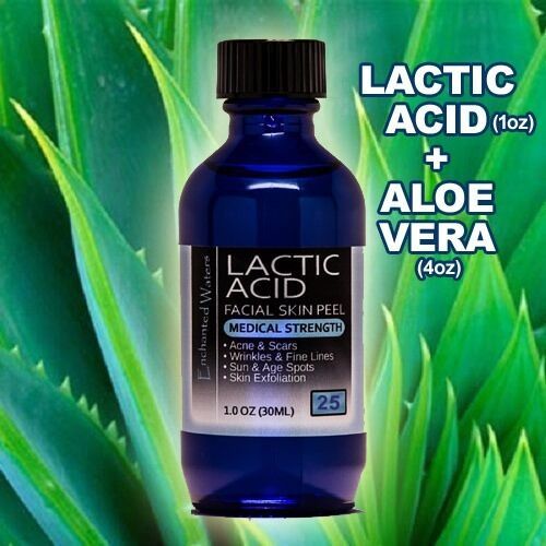 Lactic Acid Skin Peel 25 Plus 100 Pure Organic Aloe Vera Gel