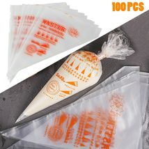 100PCS Plastic Disposable Pastry Bag Cake Decorating Kit Set Tools Icing... - $16.00