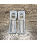 Official Nintendo Wii Remote Rubber Silicone Gel Cover Sleeves Clear Lot 2 Clean - $4.95