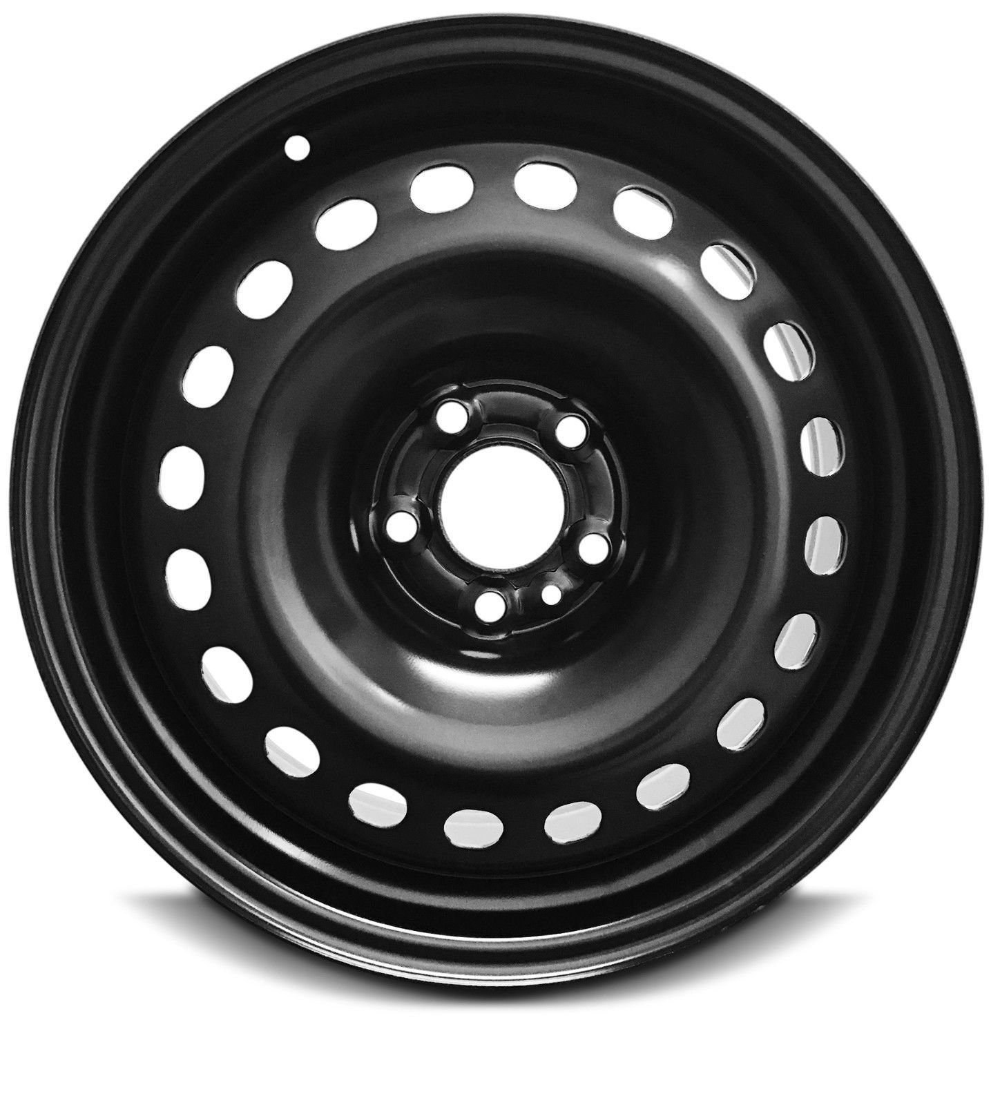 Image of New (15-17) Chrysler 200 17"x7.5" 5 Lug Black Replacement Steel Wheel Rim 5x110