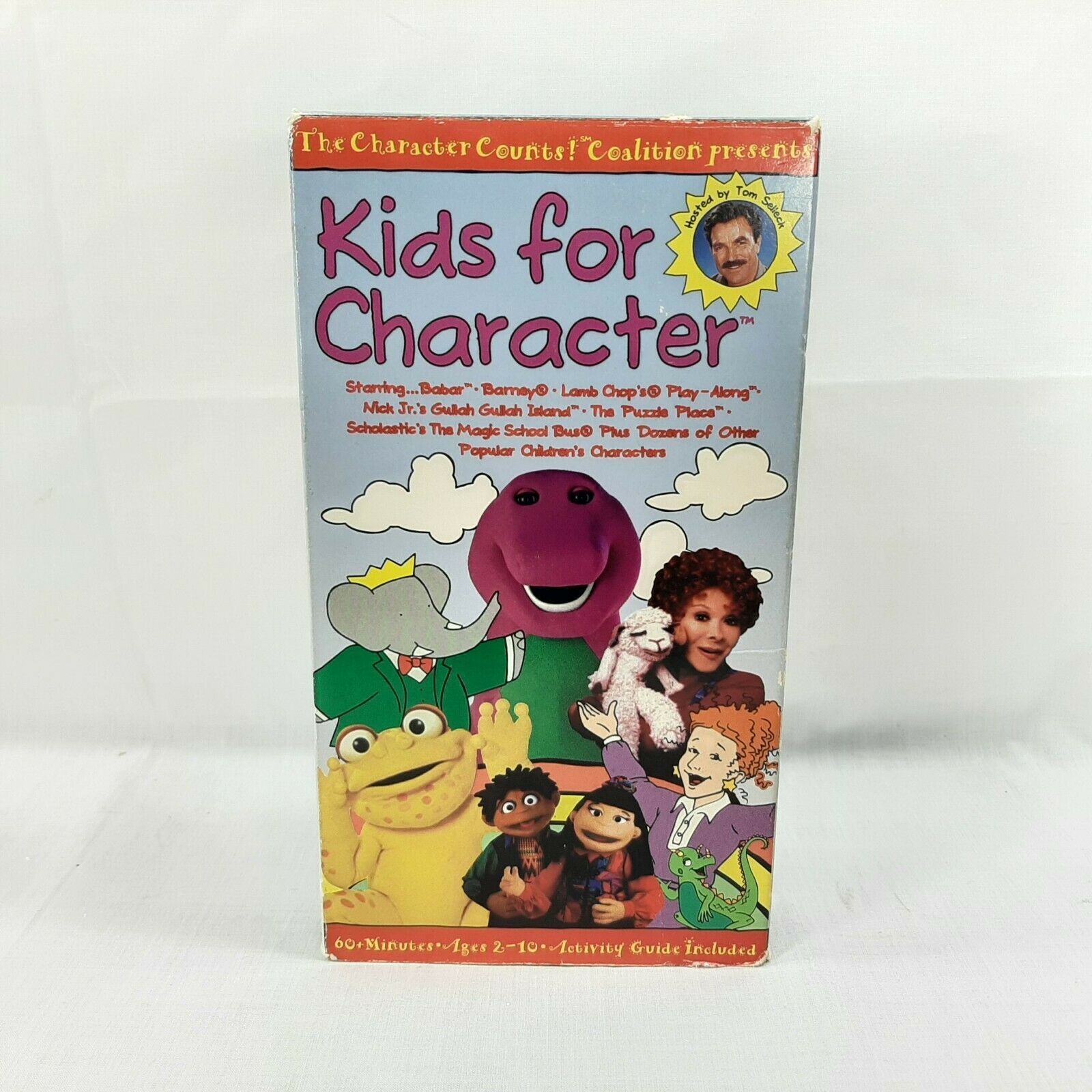 Kids for Character VHS 1996 Tom Selleck Barney Lamb Chop The Magic Bus ...