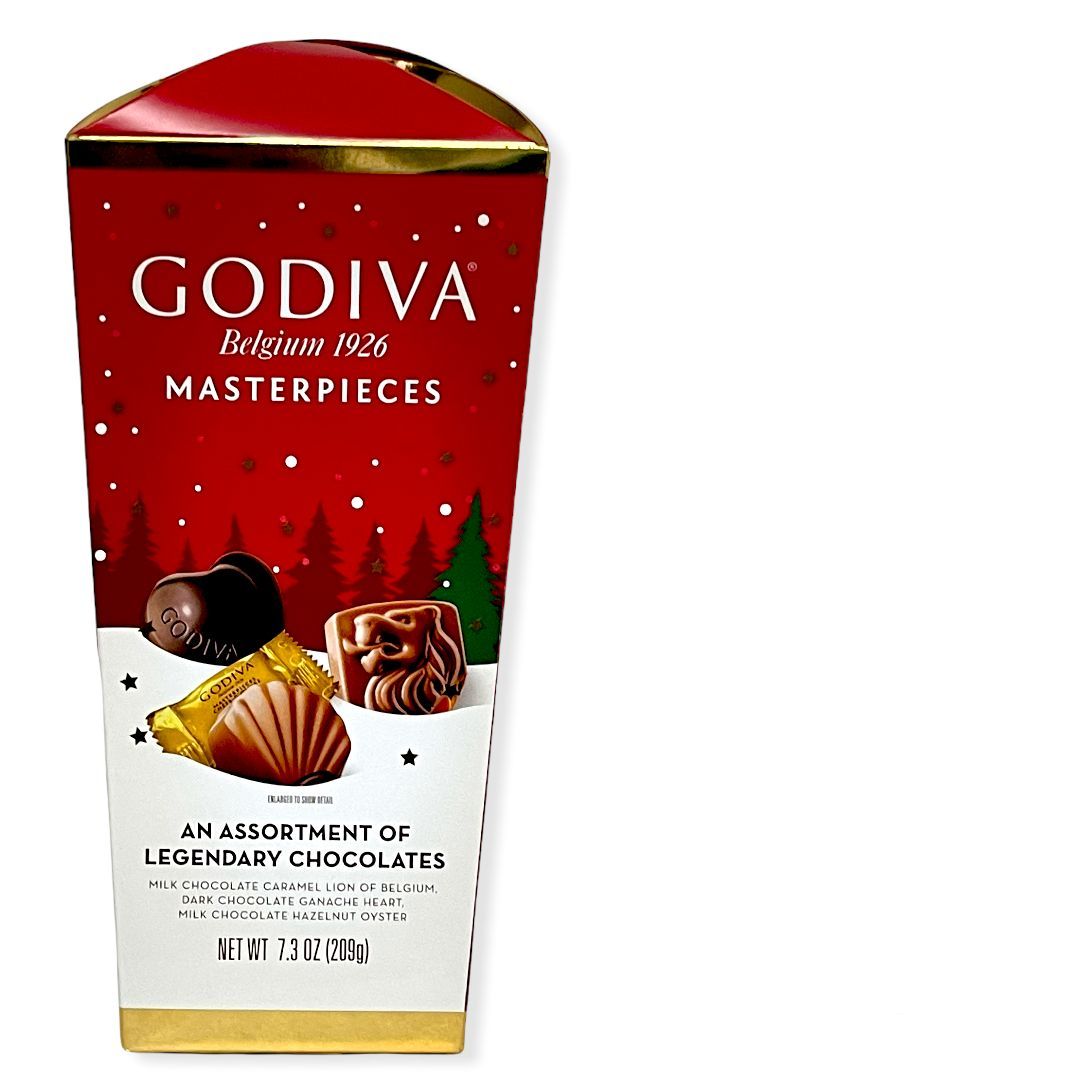 Godiva Holiday Masterpieces Assorted Chocolate Standup Box, 7.3 oz