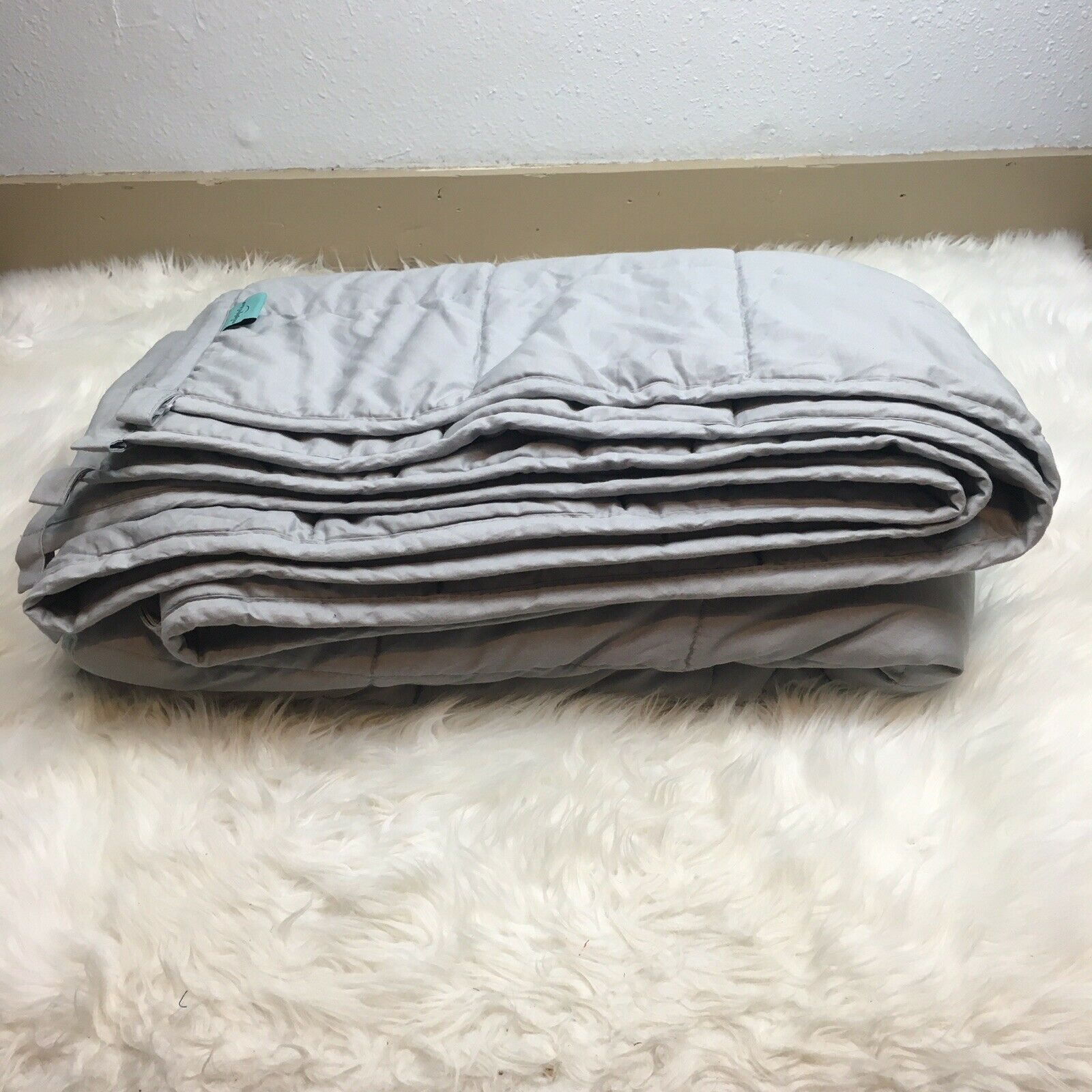 Weighted Idea Calm Anxiety Light Gray Weighted Blanket 15 Pounds