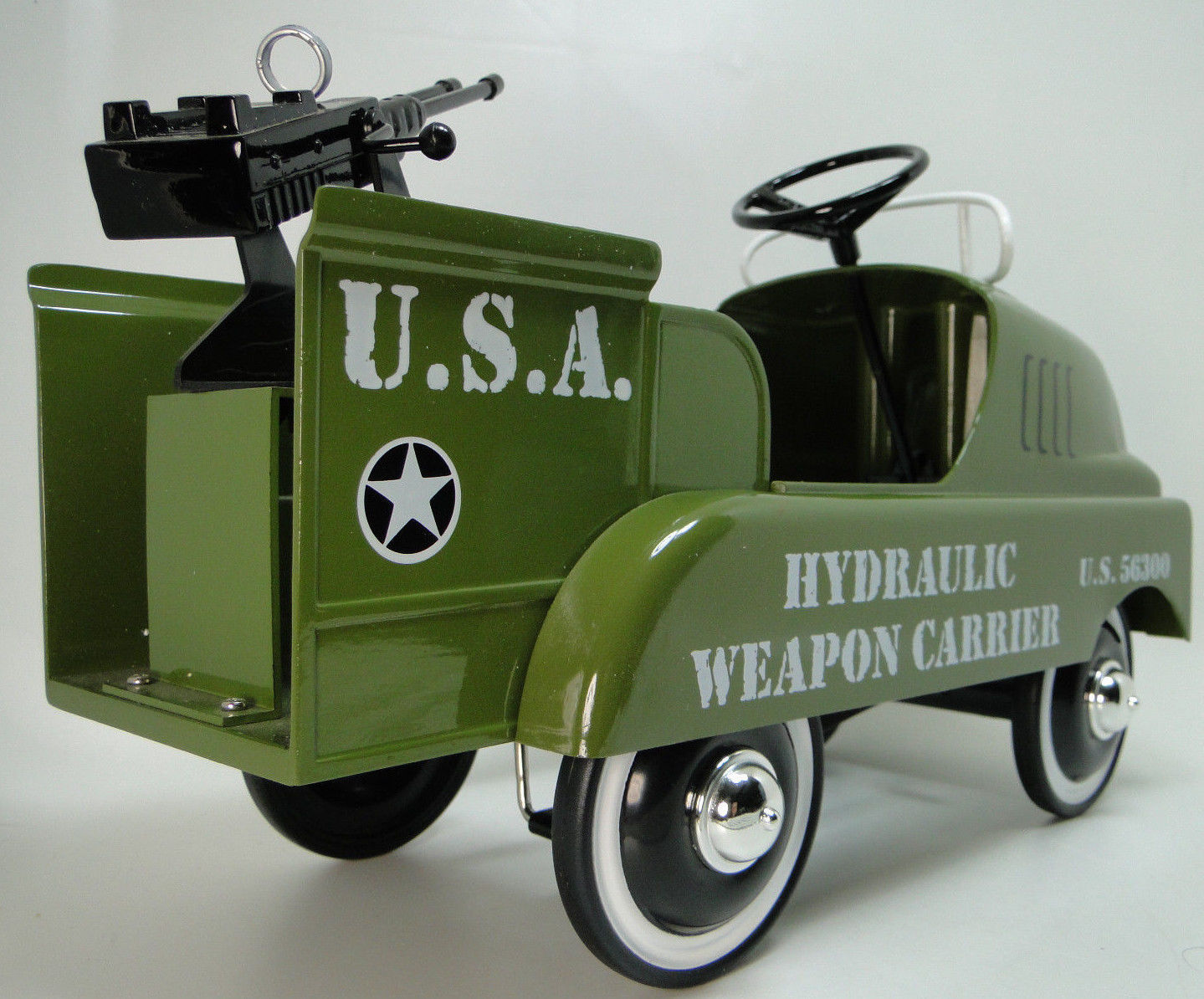 vintage army jeep pedal car