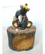 Bearfoots Big Sky Carvers Jeff Fleming &quot;Bounty Box&quot; Bear with Fish MISSI... - $37.46