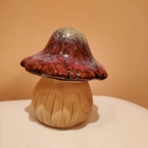 Ceramic Mushroom Garden Statue, Red Toadstool, Mushroom Figurine, Fairy Garden image 3