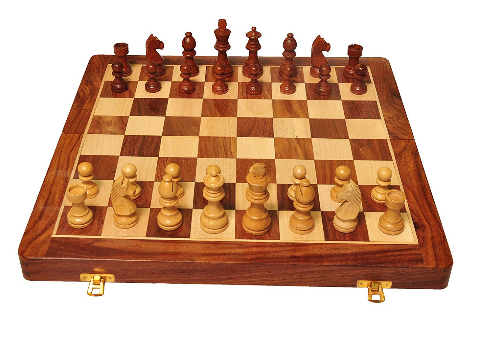 NEW 7" HANDMADE TOP QUALITY MAGNETIC WOODEN CHESS SET GIFT ITEM 