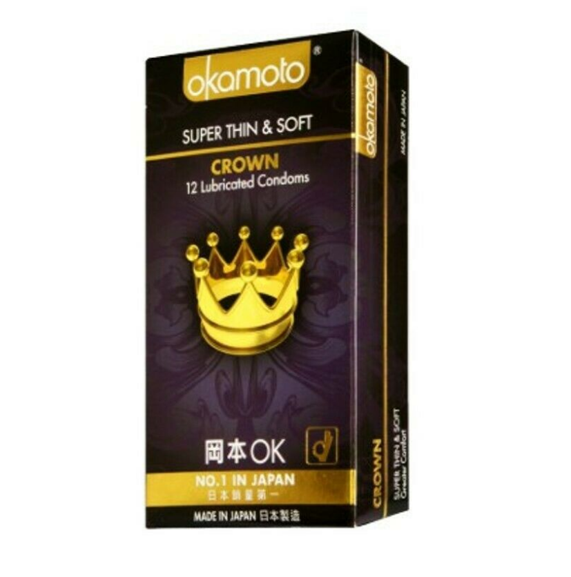 Okamoto Crown Condoms Super Thin & Soft For Greater Comfort 12's DHL SHIP