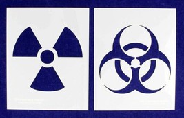 Radiation/Bio Hazard -2 Piece Stencil Set 14 Mil 8" X 10" Painting /Crafts/ Temp - $27.54