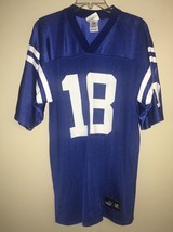 Authentic Colts Peyton Manning Jersey Men's Size Med Puma Blue PRO-Line - $12.84