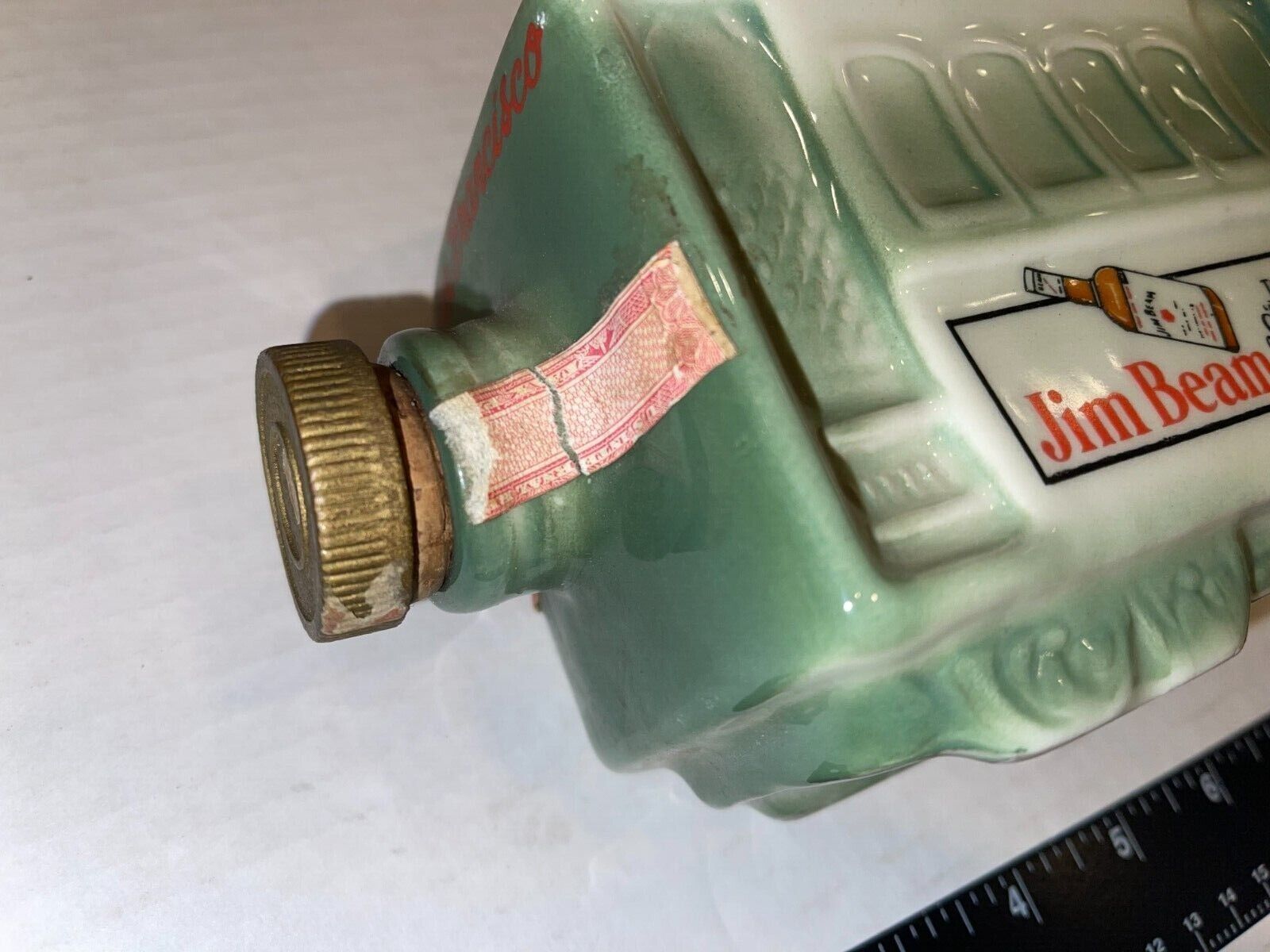 Vintage Jim Beam Trolley Car San Francisco Powell Mason Ceramic