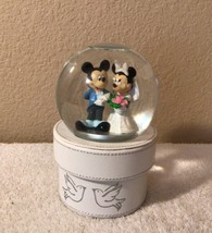 Disney Store Mickey and Minnie Mouse Wedding Snowglobe Gift Box - $35.49