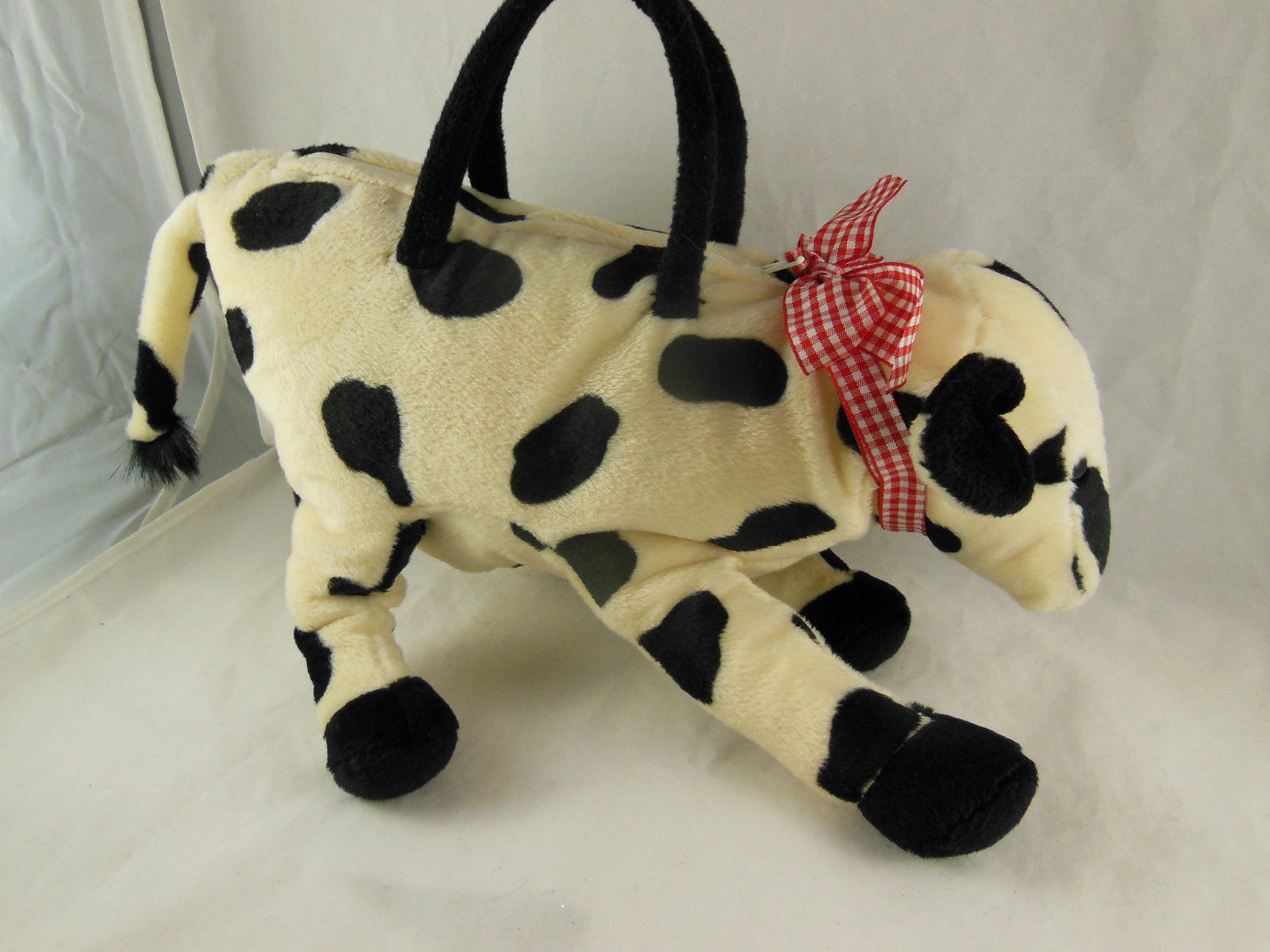 stuffed animal cow purse