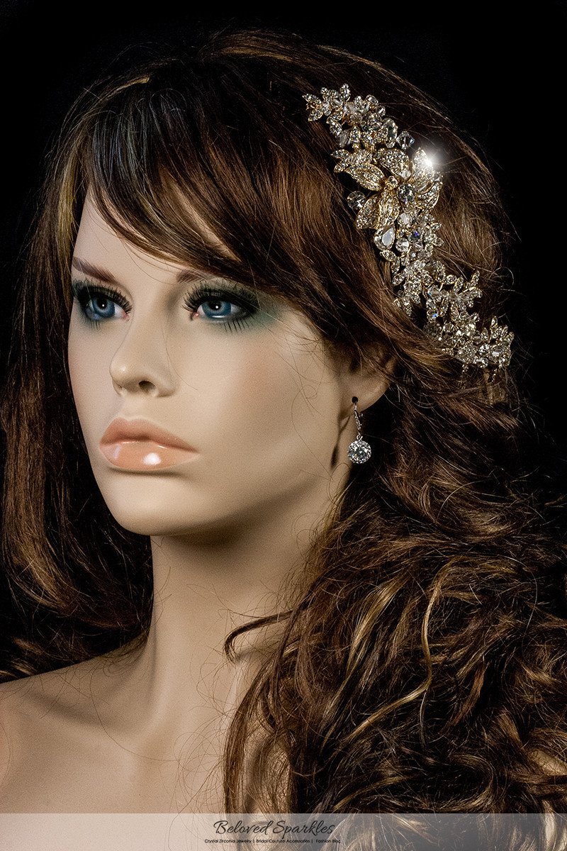 Lizabeth Ila Long Floral Cluster Gold Hair And 50 Similar Items