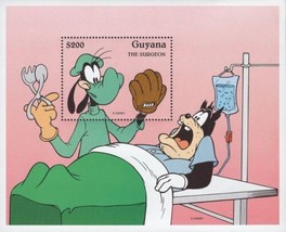 Guyana Goofy The Surgeon Disney Souvenir Sheet Mint NH - $13.56
