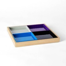 5pc Nested Square Tray Set Gray/Purple/Blue/Black - LEGO Collection x Ta... - $19.68