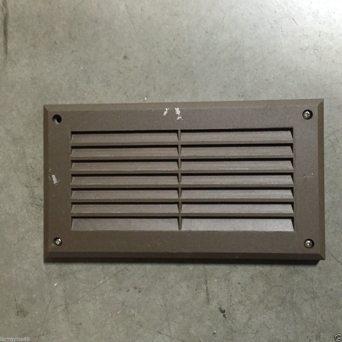 Step Light Cover Faceplate Dark Bronze 87/8X5 inch LOUVER AND GLASS