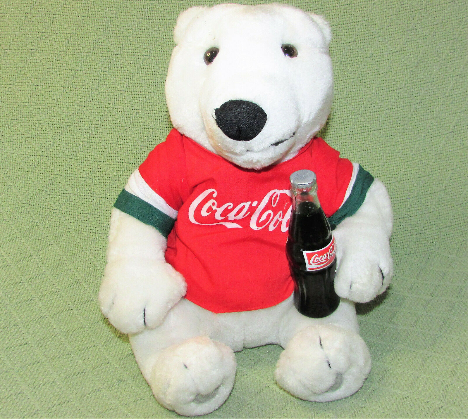 coca cola polar bear plush in bottle