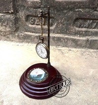 German Mantel Table Pendulum Clock Mid Century Vintage Antique Analog Desk Clock - $27.36
