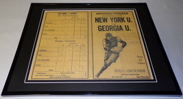 1930 NYU vs Georgia Football 11x14 Framed Repro Scorecard image 1