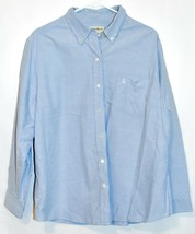 Eddie Bauer Women's Light Blue Long Sleeve Button Down Collared Shirt Size 2XL