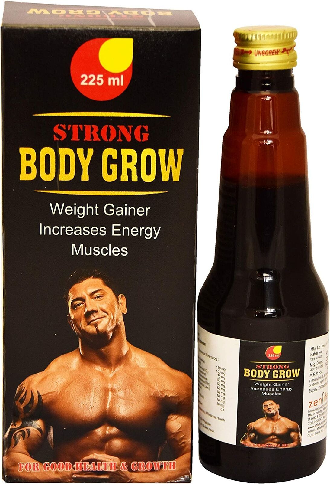 Herbal Strong Body Grow Tonic |Appetite Booster |Weight Gain & Growth 225ML