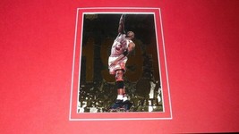 Michael Jordan Facsimile Signed Framed 16x20 Photo Display Bulls The Shot 1998 image 2