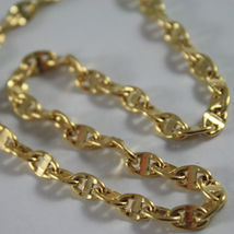 SOLID 18K YELLOW GOLD CHAIN NECKLACE SAILOR'S NAVY LINK 19.68 IN. MADE IN ITALY image 3