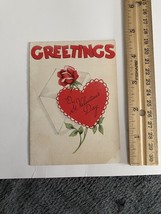 VTG Gibson Valentines Card Greetings On Valentine’s Day - $9.50