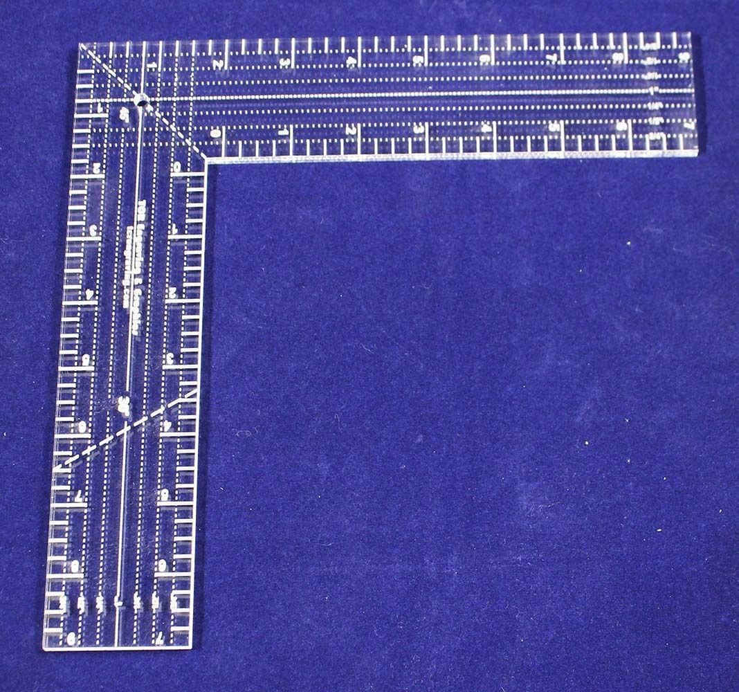 9" L-Shaped Ruler. Acrylic 1/4" thick. Quilting/Sewing/Template - Quilt Templates &amp; Stencils