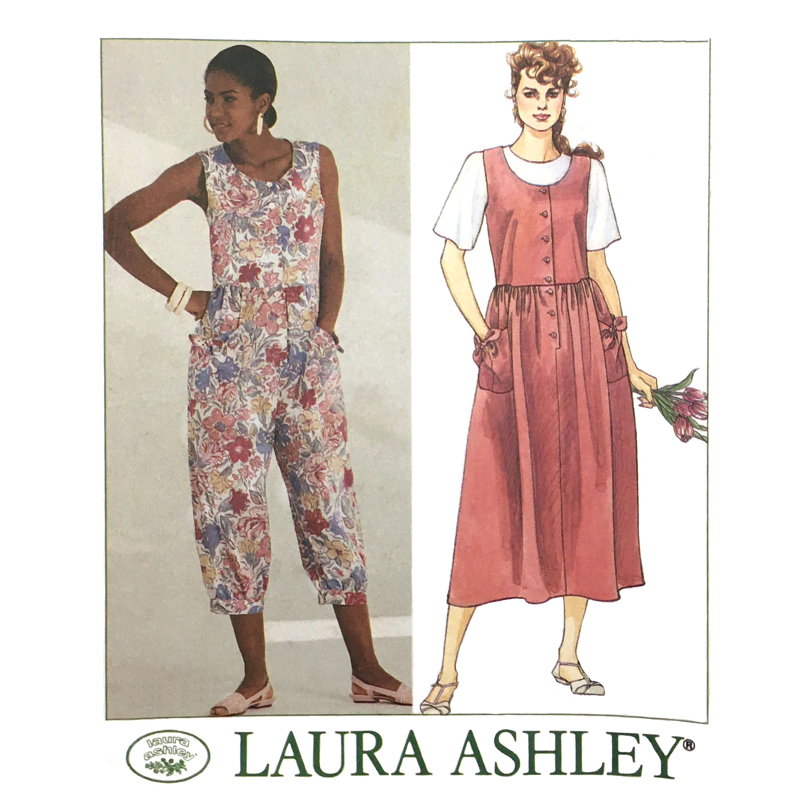 McCalls Sewing Pattern 4824 Cottagecore Sundress Jumpsuit Laura Ashley ...