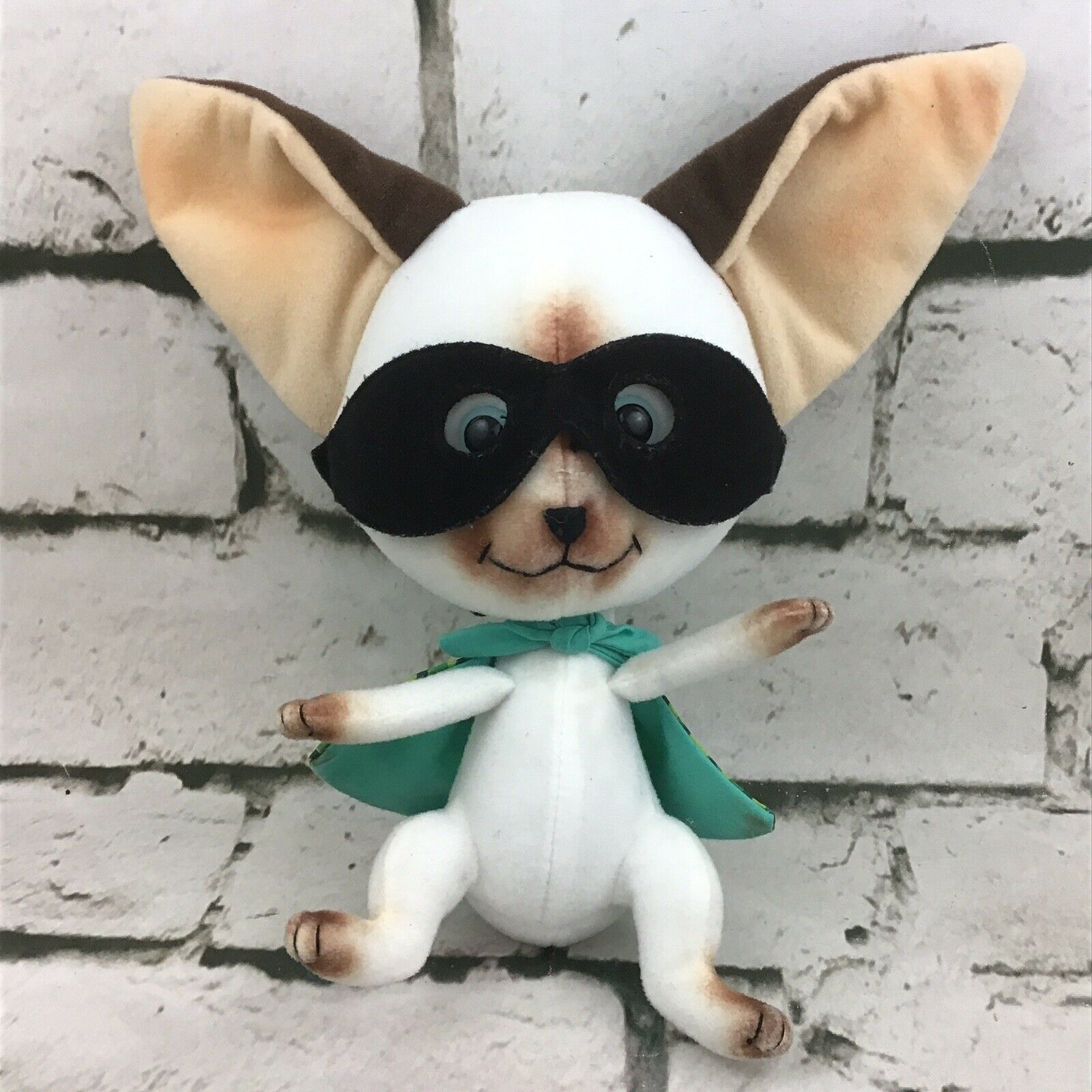 Skippy Jon Jones Plush Stuffed Toy Cat Mask Cape Chihuahua Dog Big Ears 2004 - $11.88
