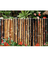 BLACK Bamboo Fence- Sold In 8 Foot Sections Choose from 3 Heights - $125.00+