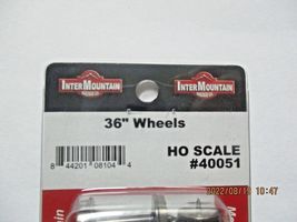 Intermountain #40051 Metal Wheels 36" Code 110 12 Axles Per Pack HO Scale image 3